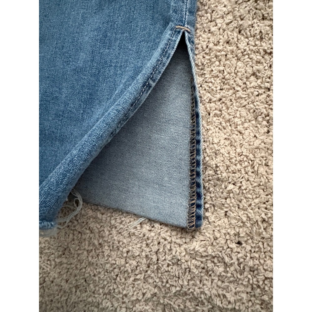 Hidden Los Angeles High Rise Flare Jeans Side Slit Raw Hem HD3148-MD Blue 28 - Picture 6 of 10